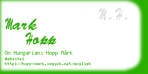 mark hopp business card