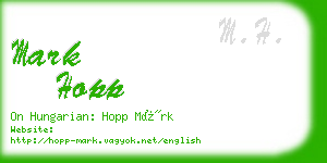 mark hopp business card
